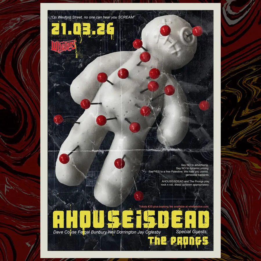 Whelan's 21.03.26 poster — no one can hear you scream